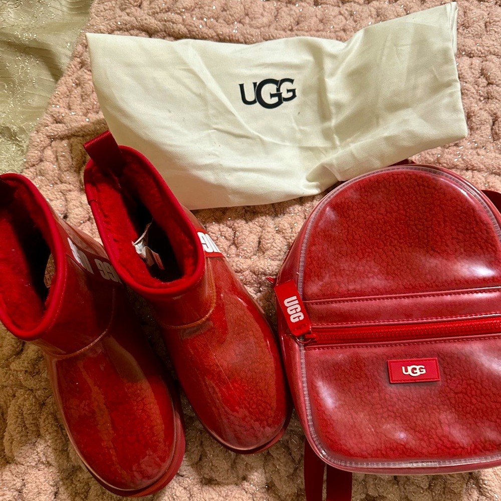 Ugg booties and backpack